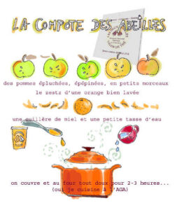 Compote légère pomme-miel-orange