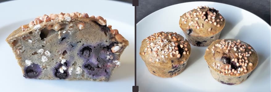 Recette muffins sarrasin myrtille