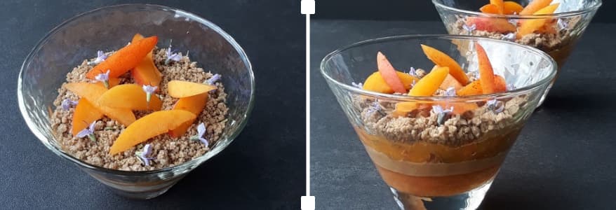 Recette verrine abricot amande romarin